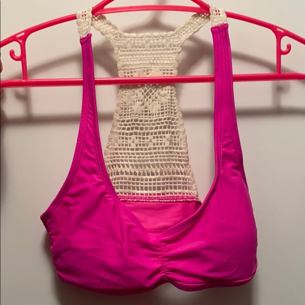 🏝Crotchet Hot Pink Bikini Top